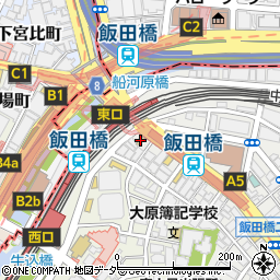 松屋 飯田橋駅前店周辺の地図