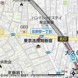 城北信用金庫北新宿支店周辺の地図