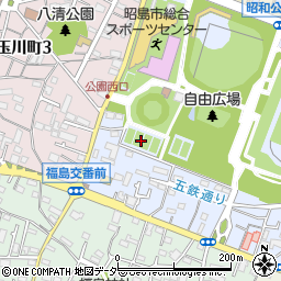 昭島市立昭和公園テニスコート周辺の地図