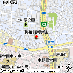 梅若・能楽学院周辺の地図