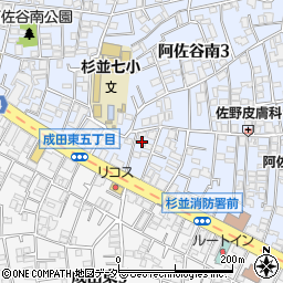 東京都杉並区阿佐谷南3丁目8-7周辺の地図
