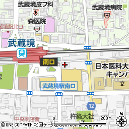 三菱ＵＦＪ銀行武蔵境駅前支店周辺の地図