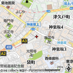 枝魯枝魯 神楽坂周辺の地図