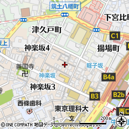 神楽坂 スタジオーネ周辺の地図
