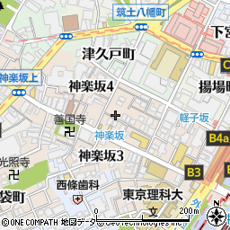 亀戸ホルモン神楽坂周辺の地図