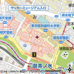 東京医科歯科大学病院周辺の地図