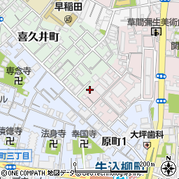 東京都新宿区弁天町174-6周辺の地図