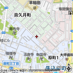 東京都新宿区喜久井町35周辺の地図