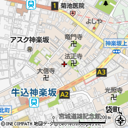 東京都新宿区横寺町37周辺の地図