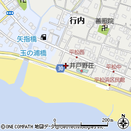 千葉県旭市平松1884-1周辺の地図