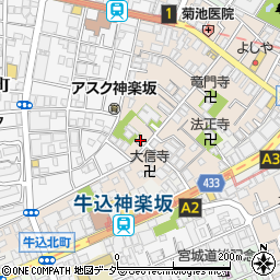 東京都新宿区横寺町19周辺の地図
