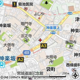 東京都新宿区岩戸町4周辺の地図