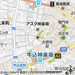 東京都新宿区横寺町24周辺の地図
