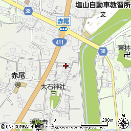 山梨県甲州市塩山赤尾649-1周辺の地図