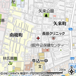 東京都新宿区矢来町12周辺の地図