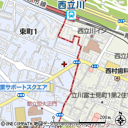東京都昭島市東町1丁目2周辺の地図