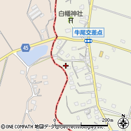 千葉県香取郡多古町牛尾256周辺の地図