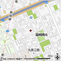 東京都江戸川区篠崎町6丁目周辺の地図
