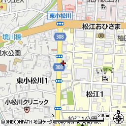 産経新聞　江戸川区松江中央専売所周辺の地図