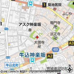 東京都新宿区横寺町18周辺の地図