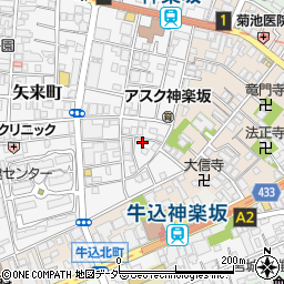 東京都新宿区矢来町92周辺の地図