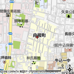 東京都新宿区南榎町44周辺の地図