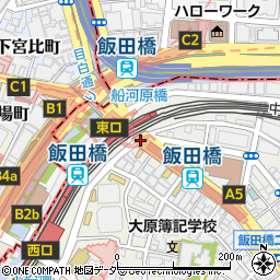 飯田橋駅周辺の地図