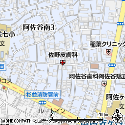 佐野皮膚科医院周辺の地図