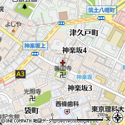 新宿神楽坂郵便局 ＡＴＭ周辺の地図