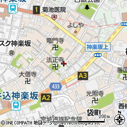 東京都新宿区岩戸町25周辺の地図