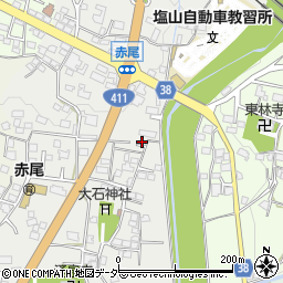 山梨県甲州市塩山赤尾649周辺の地図