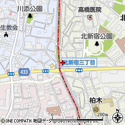 ヴィラ北新宿周辺の地図