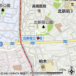 東京都新宿区北新宿3丁目20-1周辺の地図