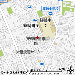 東京都江戸川区篠崎町5丁目周辺の地図