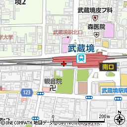 上島珈琲店 エミオ武蔵境店周辺の地図