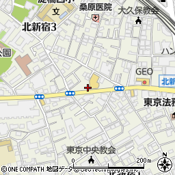 北新宿三郵便局 ＡＴＭ周辺の地図