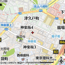 神楽坂田辺ビル周辺の地図