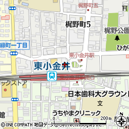 臨海セミナー　東小金井校周辺の地図