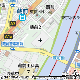 東京都下水道局蔵前庁舎周辺の地図
