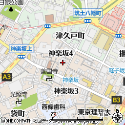 花井鮨 神楽坂周辺の地図