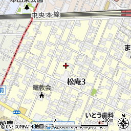 東京都杉並区松庵3丁目23周辺の地図
