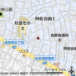 東京都杉並区阿佐谷南3丁目21-3周辺の地図