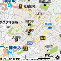 東京都新宿区岩戸町8周辺の地図