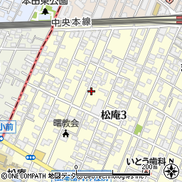 東京都杉並区松庵3丁目23-8周辺の地図