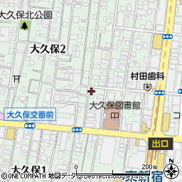 新宿大久保郵便局周辺の地図