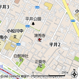 清秀寺周辺の地図