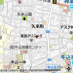 東京都新宿区矢来町2周辺の地図