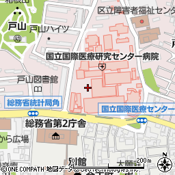 国立国際医療研究センター病院周辺の地図