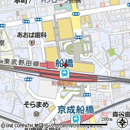 うどんの詩 東武船橋店周辺の地図
