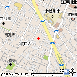 東京都江戸川区平井2丁目19周辺の地図